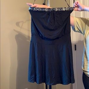 White House Black Market strapless dress L